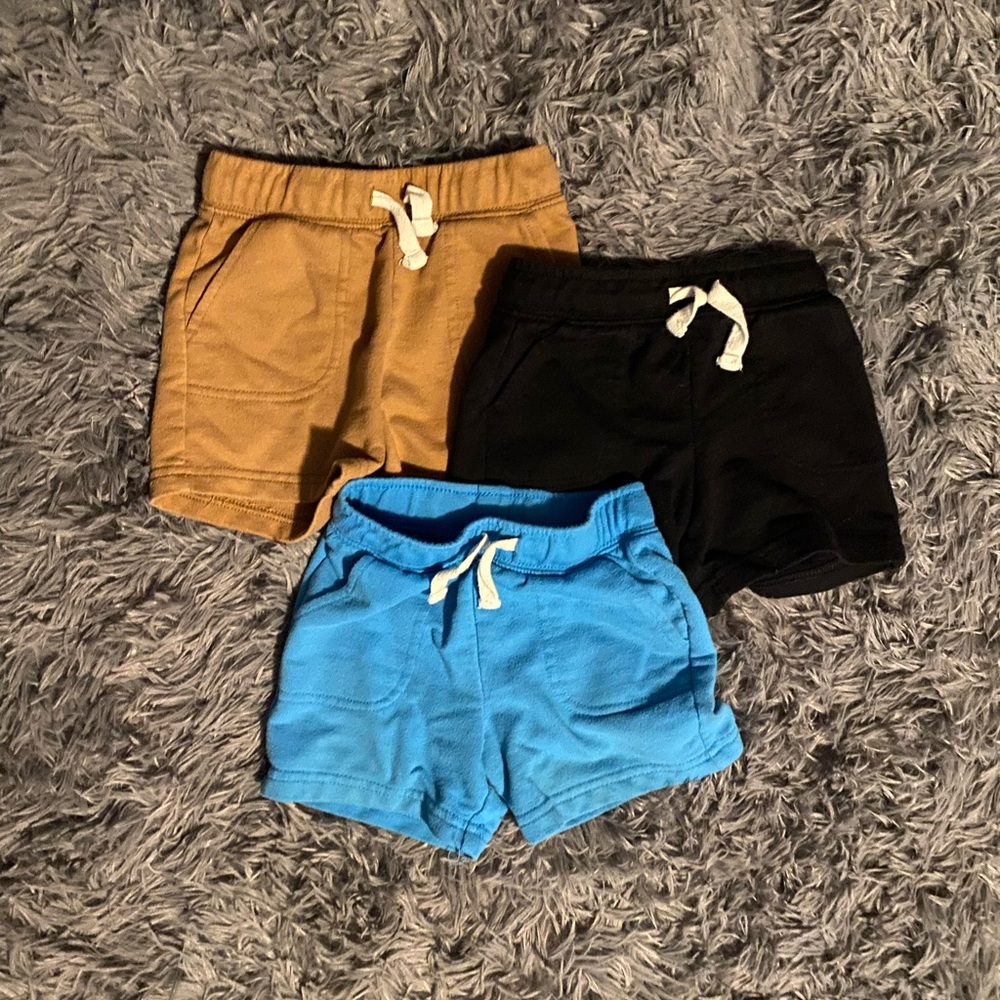 Cat & Jack Kids Shorts Trio - Blue, Black, Tan